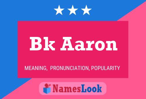 ملصق اسم Bk Aaron