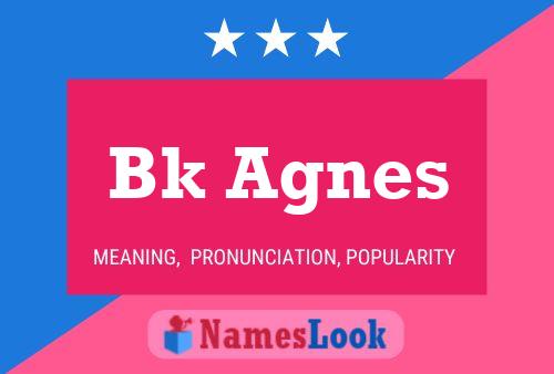 ملصق اسم Bk Agnes