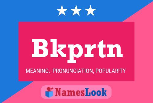 ملصق اسم Bkprtn