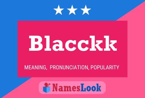 ملصق اسم Blacckk