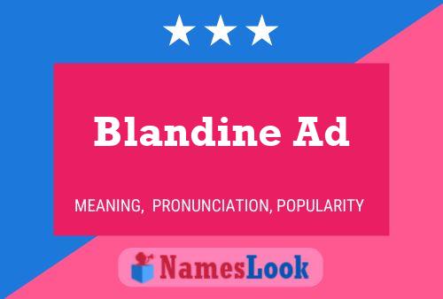 ملصق اسم Blandine Ad