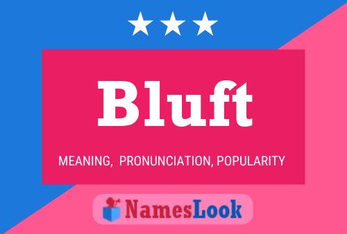 ملصق اسم Bluft