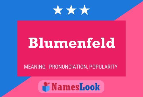 ملصق اسم Blumenfeld