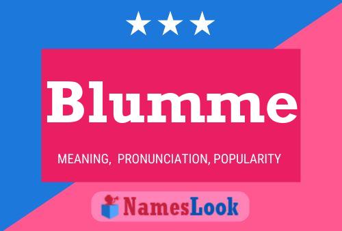 ملصق اسم Blumme