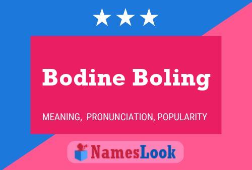 ملصق اسم Bodine Boling