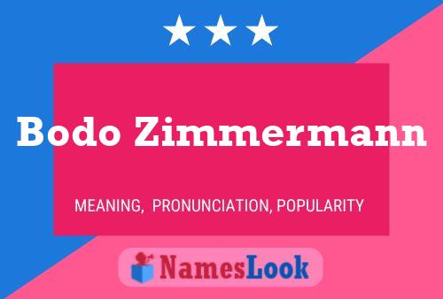 ملصق اسم Bodo Zimmermann