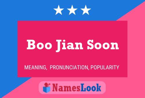 ملصق اسم Boo Jian Soon