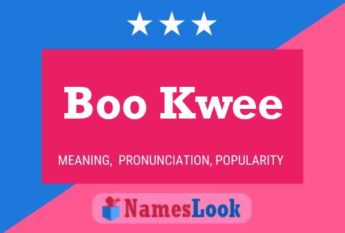 ملصق اسم Boo Kwee