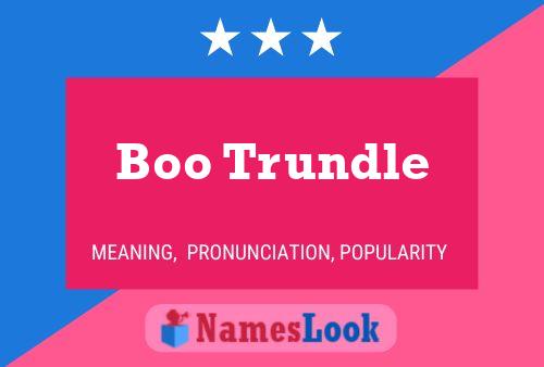 ملصق اسم Boo Trundle