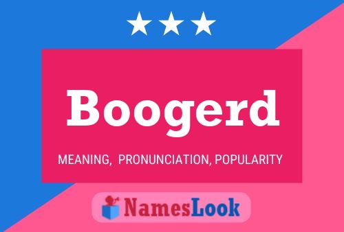 ملصق اسم Boogerd