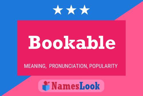 ملصق اسم Bookable