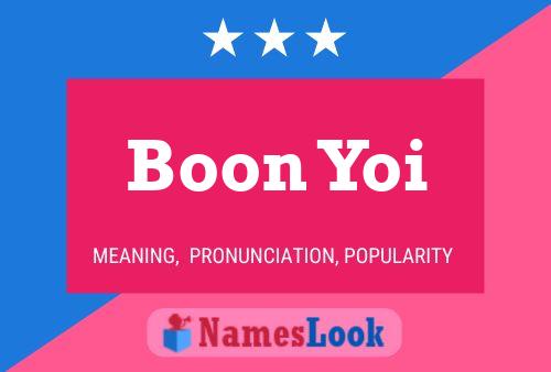 ملصق اسم Boon Yoi