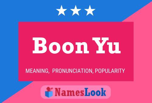 ملصق اسم Boon Yu