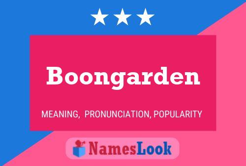 ملصق اسم Boongarden