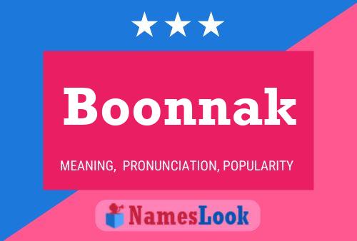 ملصق اسم Boonnak