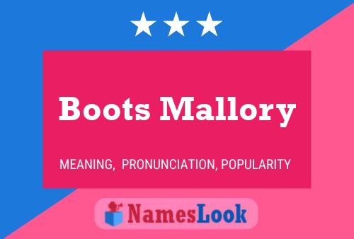 ملصق اسم Boots Mallory