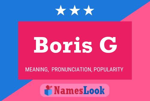 ملصق اسم Boris G