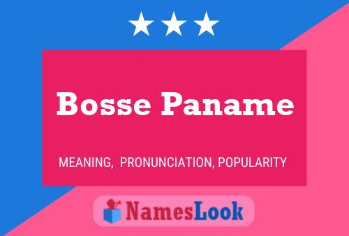 ملصق اسم Bosse Paname