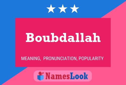 ملصق اسم Boubdallah