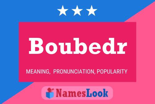 ملصق اسم Boubedr