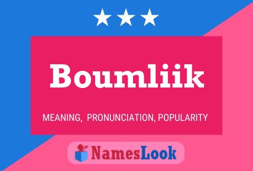 ملصق اسم Boumliik