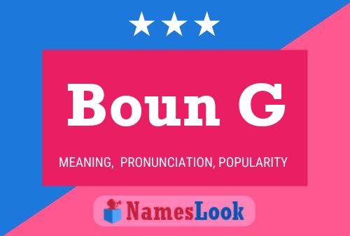 ملصق اسم Boun G