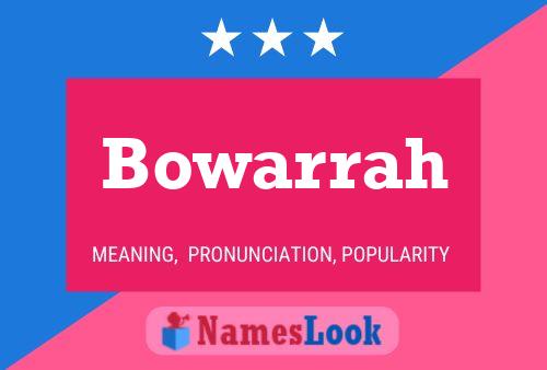 ملصق اسم Bowarrah