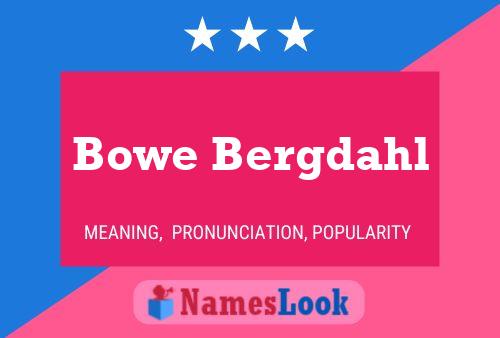 ملصق اسم Bowe Bergdahl