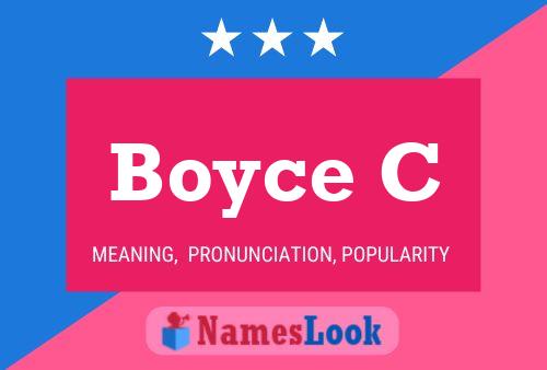 ملصق اسم Boyce C