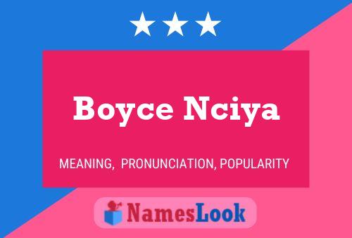 ملصق اسم Boyce Nciya