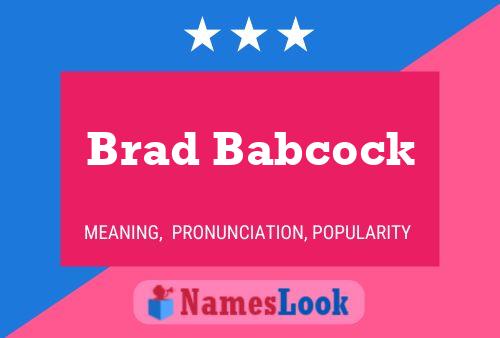 ملصق اسم Brad Babcock