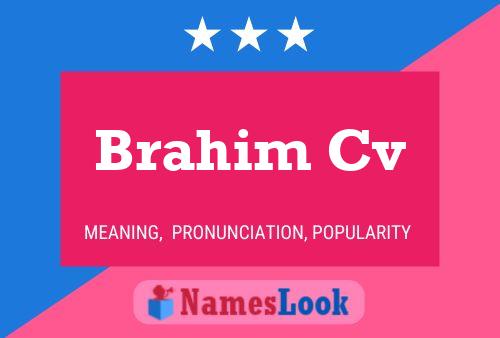 ملصق اسم Brahim Cv