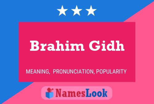 ملصق اسم Brahim Gidh