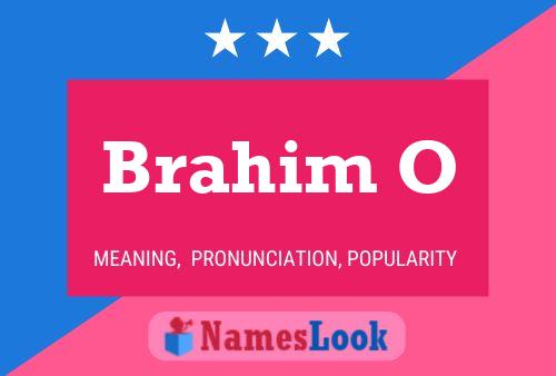 ملصق اسم Brahim O