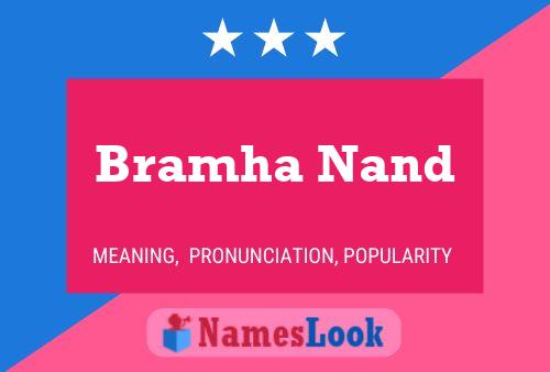 ملصق اسم Bramha Nand