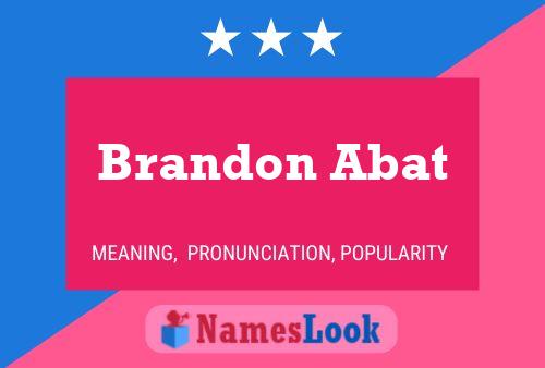 ملصق اسم Brandon Abat