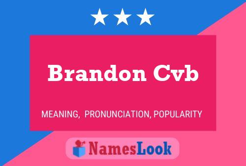 ملصق اسم Brandon Cvb