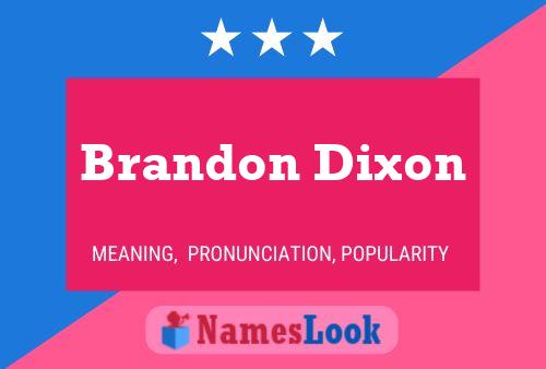 ملصق اسم Brandon Dixon