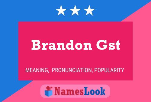 ملصق اسم Brandon Gst