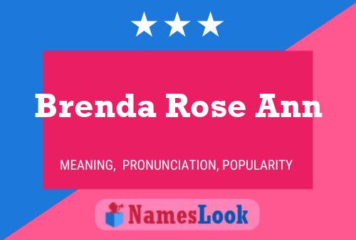 ملصق اسم Brenda Rose Ann