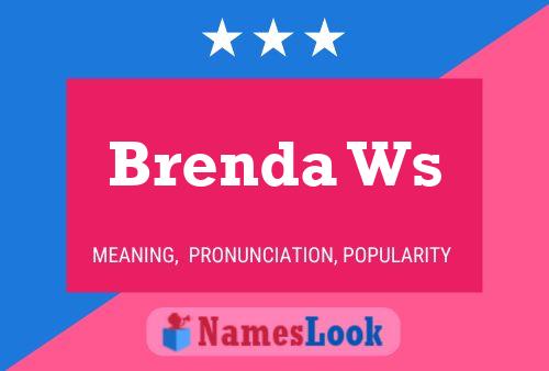 ملصق اسم Brenda Ws