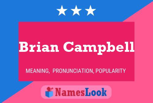 ملصق اسم Brian Campbell