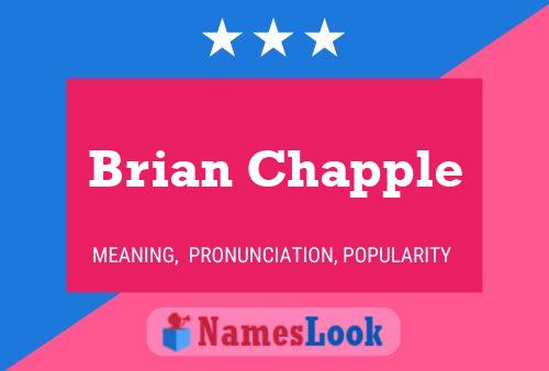 ملصق اسم Brian Chapple