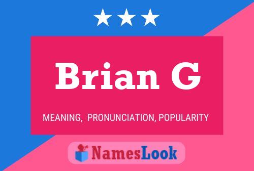 ملصق اسم Brian G