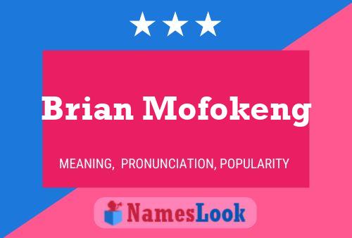 ملصق اسم Brian Mofokeng