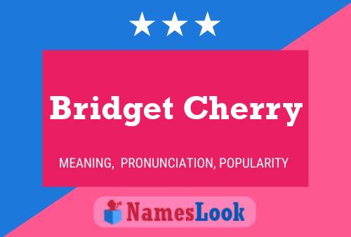 ملصق اسم Bridget Cherry