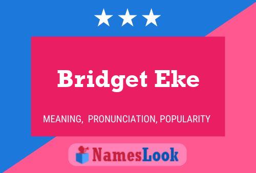 ملصق اسم Bridget Eke