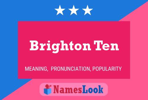 ملصق اسم Brighton Ten