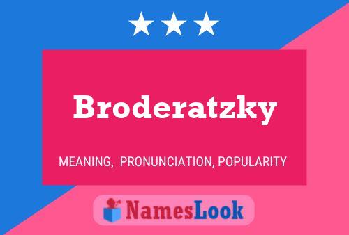 ملصق اسم Broderatzky