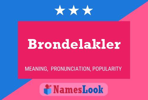 ملصق اسم Brondelakler